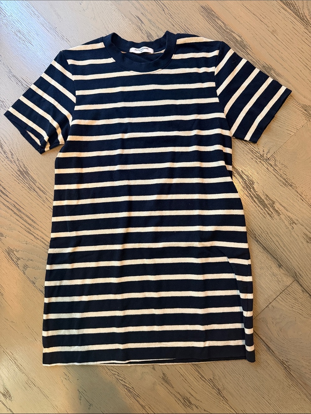 perfectwhitetee Navy and White Striped Tee